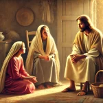 Mary sitted on Jesus's feet listening his word but Martha Overwhelmed by serving Duties